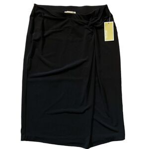 Michael Kors Womens Skirt sz Medium new nwt $90 Black Pull On Soft Silky Stretch